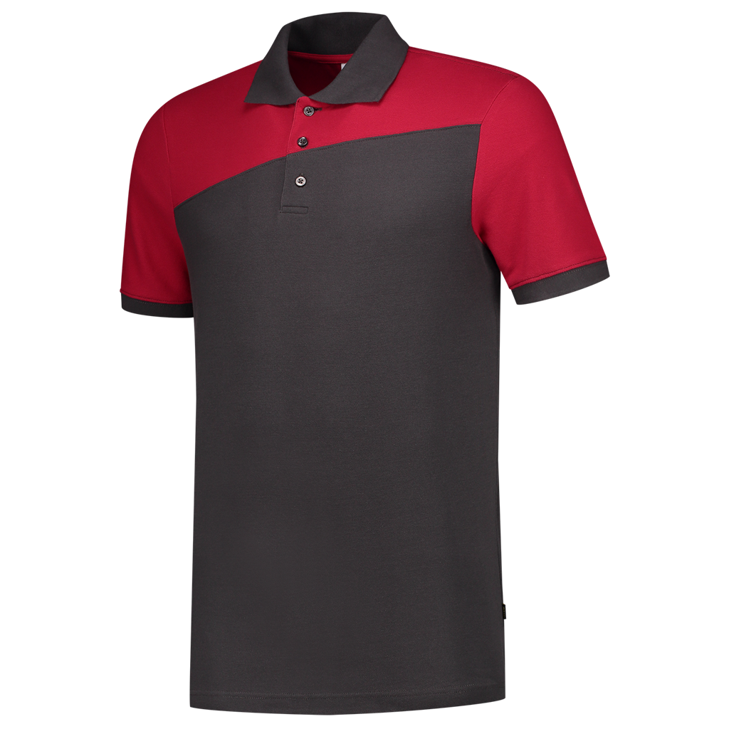 Tricorp Poloshirt Bicolor Naden Dark Grey-Red