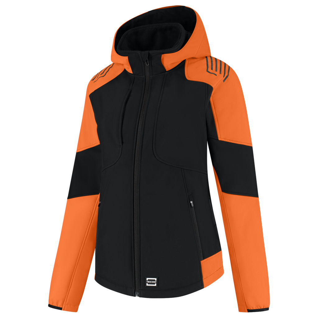 Tricorp Softshell Capuchon Bicolor Redefined Dames Black-Orange