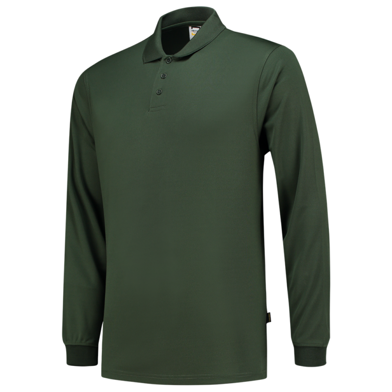 Tricorp Poloshirt UV Block Cooldry Lange Mouw Bottle Green