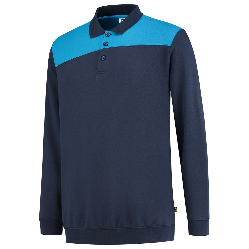 Tricorp Polosweater Bicolor Naden Ink-Turquoise