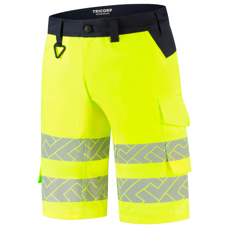Tricorp Werkbroek Functional Stretch High Vis Redefined Kort Fluor Yellow-Ink