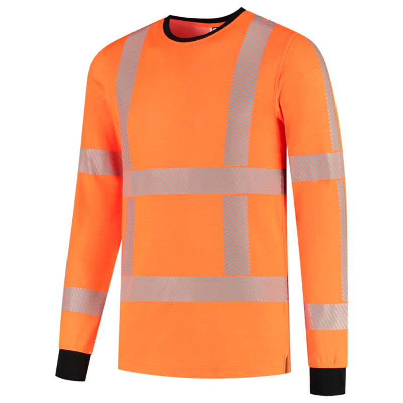 Tricorp T-shirt RWS Revisible Lange Mouw Fluor Orange
