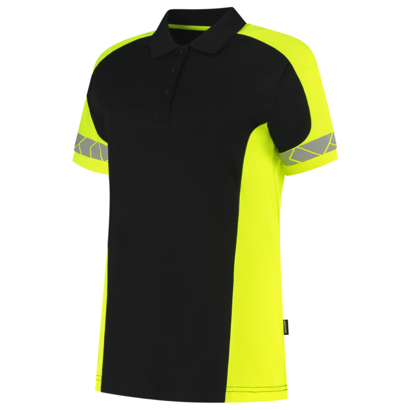 Tricorp Poloshirt Reflective Redefined Dames Black-Fluor Yellow