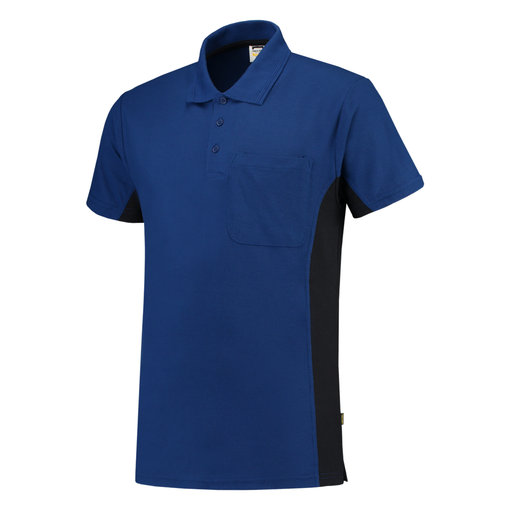Tricorp Poloshirt Bicolor Borstzak Royal Blue-Navy