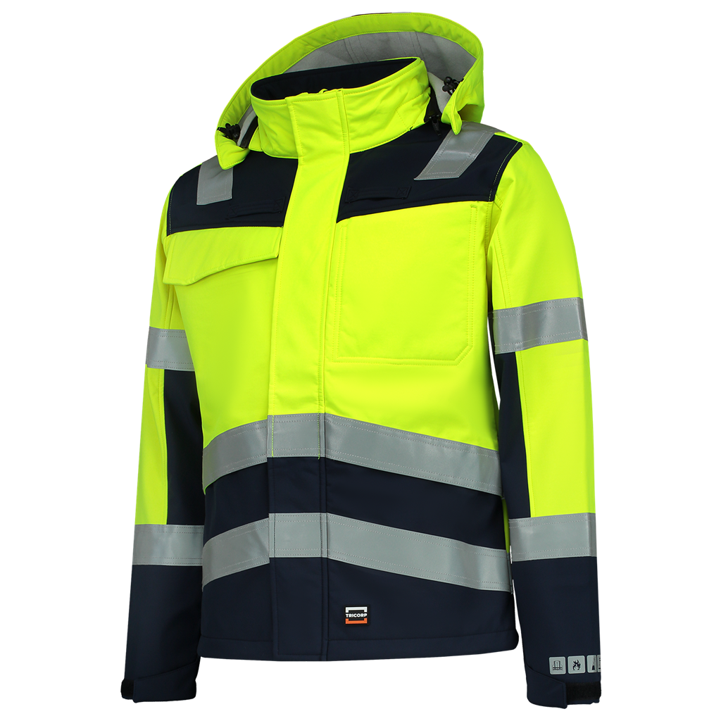 Tricorp Softshell Multinorm Bicolor Fluor Yellow-Ink