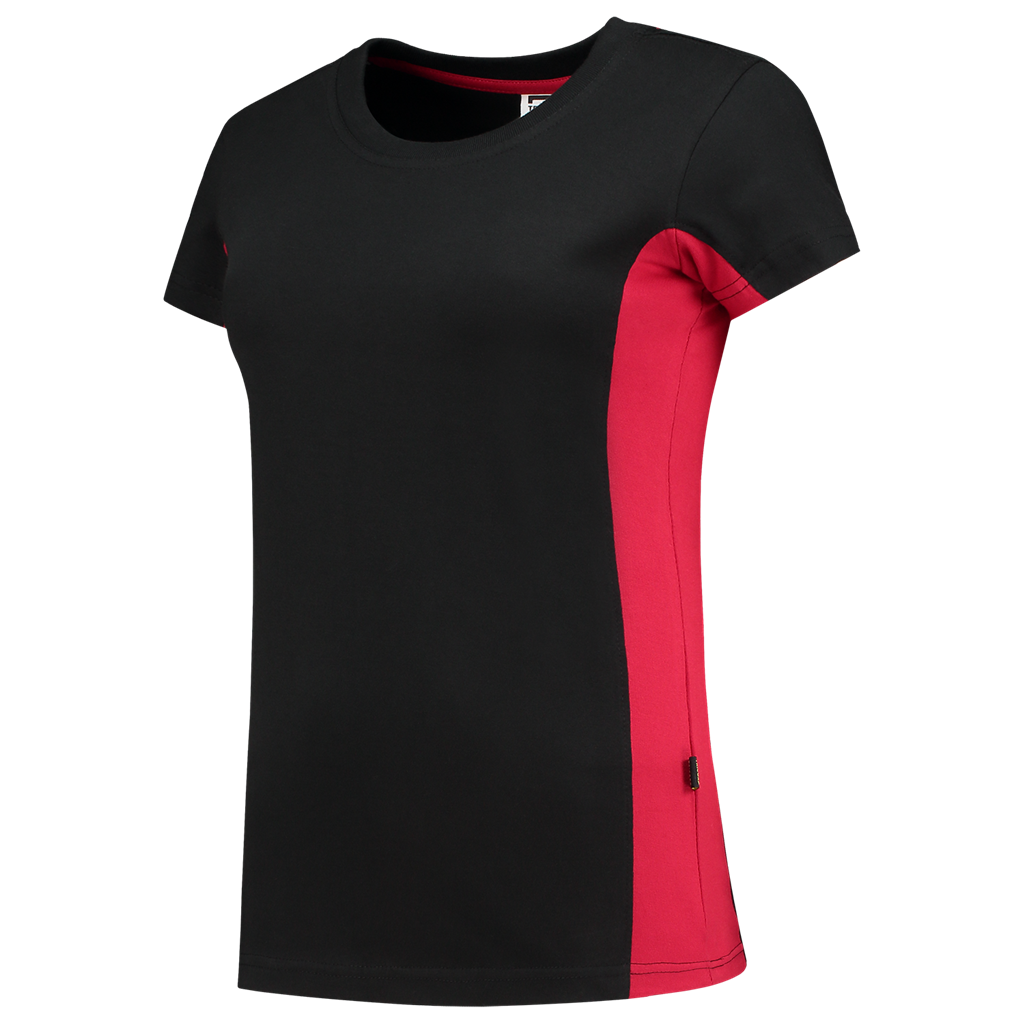 Tricorp T-shirt Bicolor Dames Black-Red