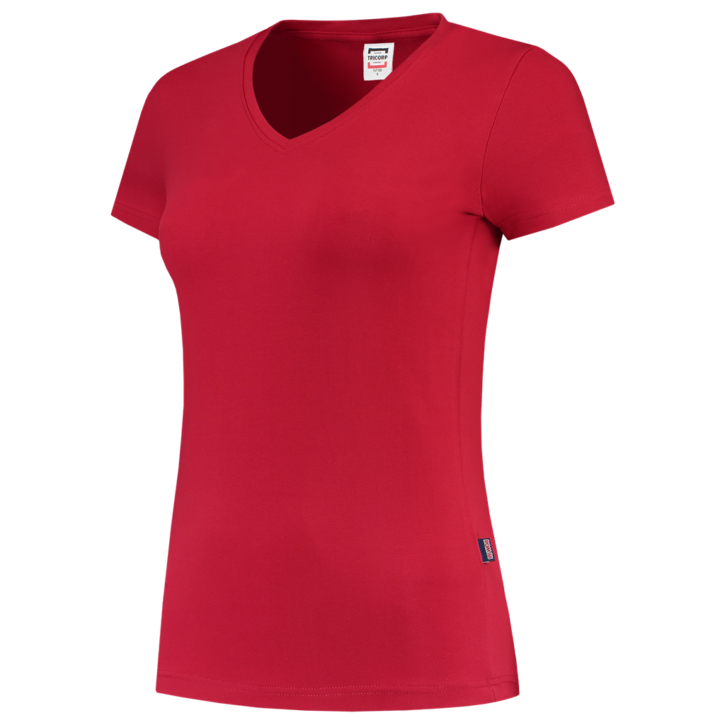 Tricorp T-shirt V Hals Fitted Dames Red