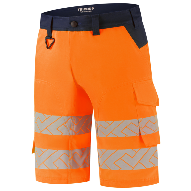 Tricorp Werkbroek Functional Stretch High Vis Redefined Kort Fluor Orange-Ink