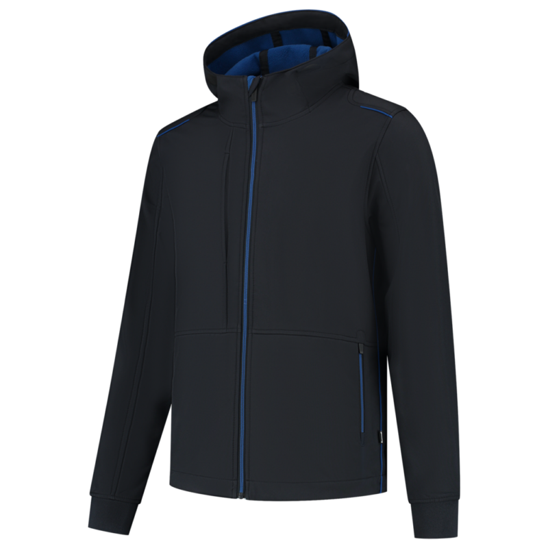 Tricorp Softshell Capuchon Accent Navy-Royal Blue