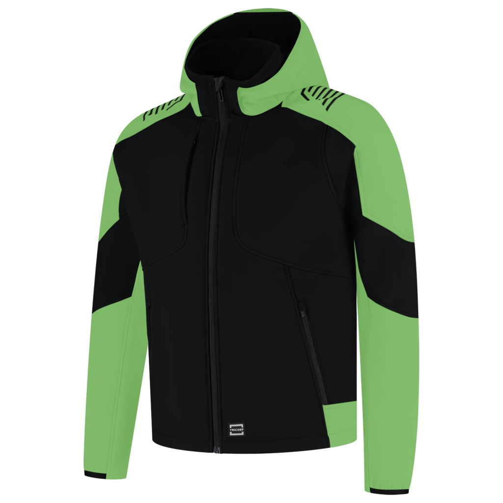 Tricorp Softshell Capuchon Bicolor Redefined Black-Lime