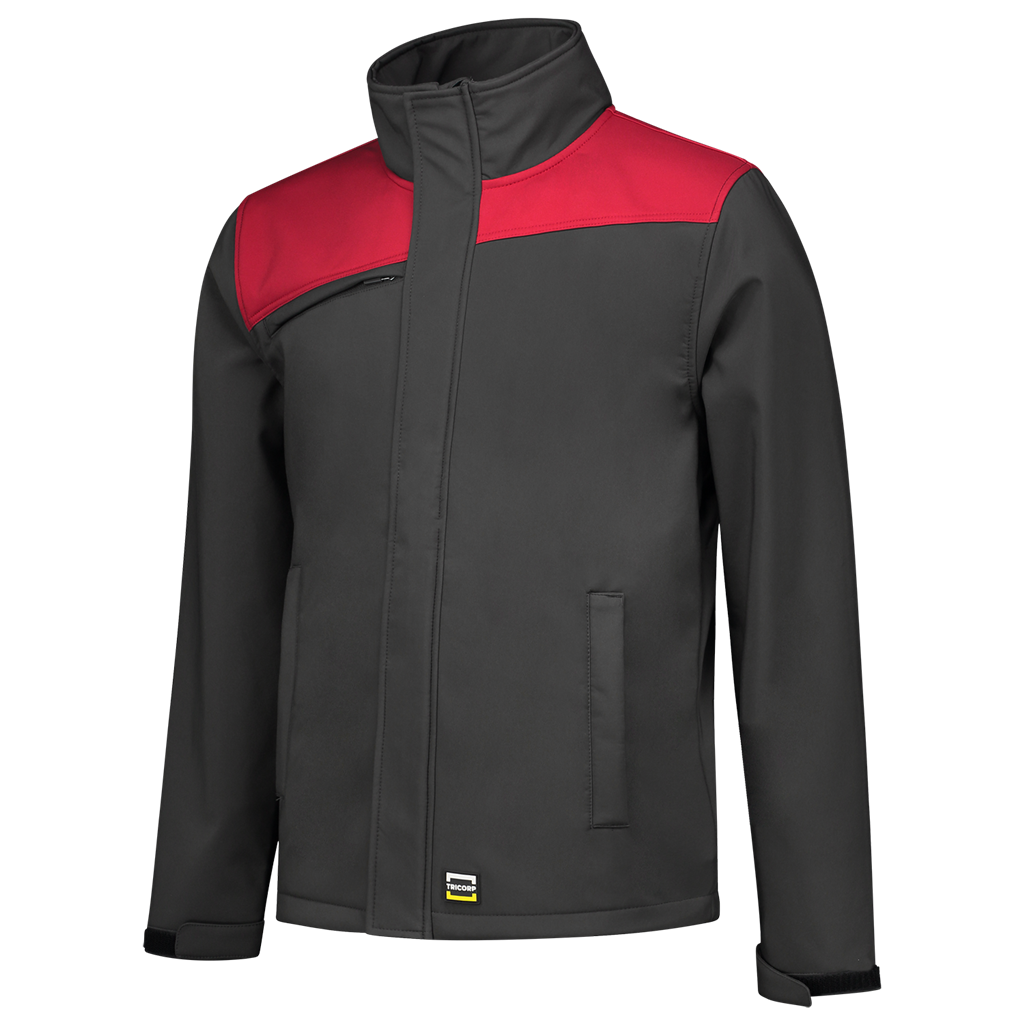 Tricorp Softshell Bicolor Naden Dark Grey-Red
