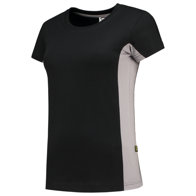 Tricorp T-shirt Bicolor Dames Black-Grey
