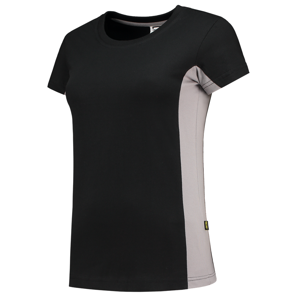 Tricorp T-shirt Bicolor Dames Black-Grey