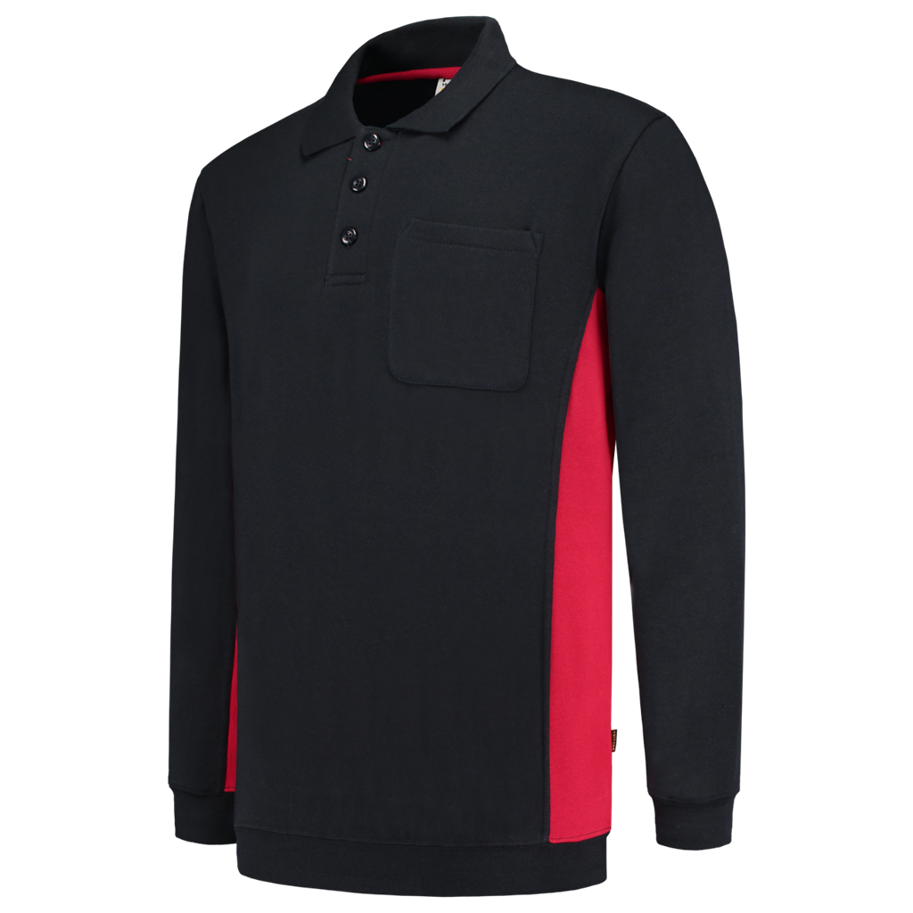 Tricorp Polosweater Bicolor Borstzak Navy-Red