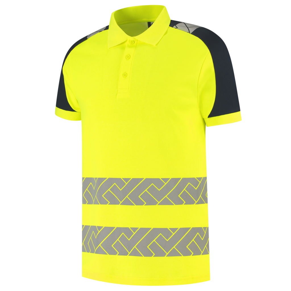Tricorp Poloshirt Visibility Redefined Industrieel Wasbaar Fluor Yellow-Ink