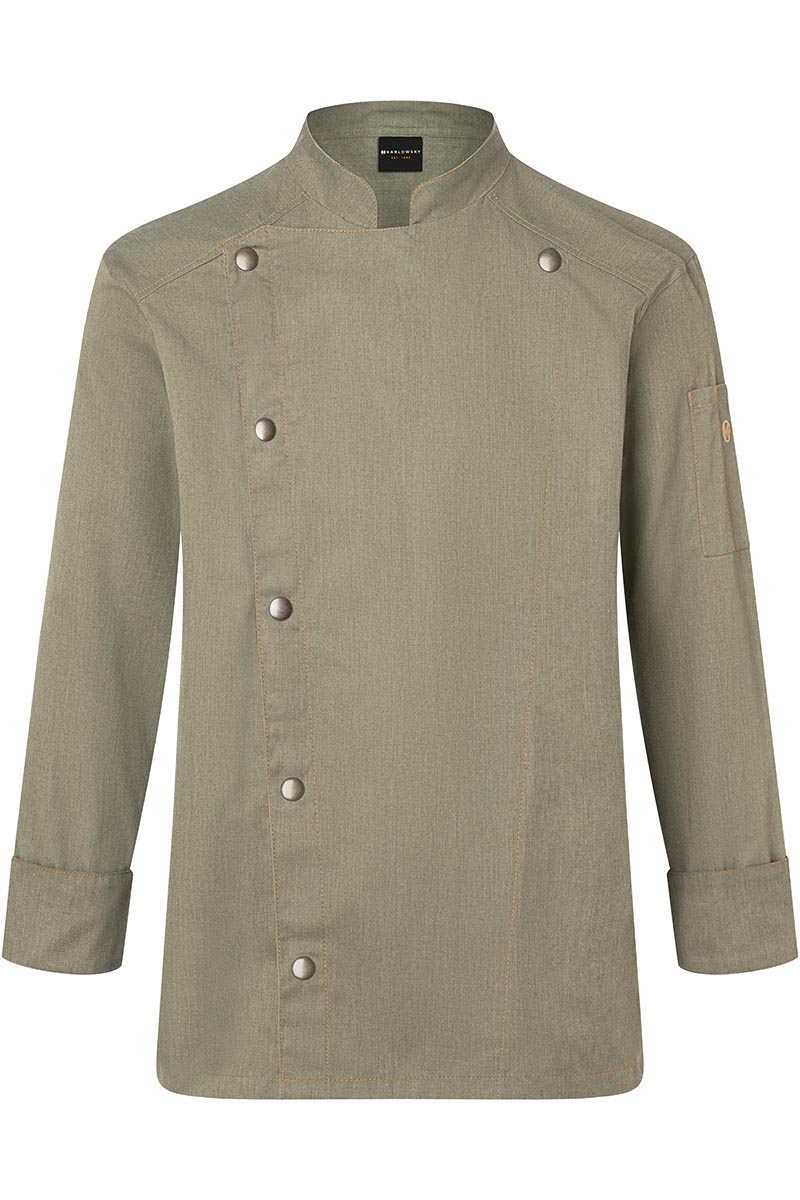 Karlowsky Chef Jacket Jeans-Style in vintage mosgroen