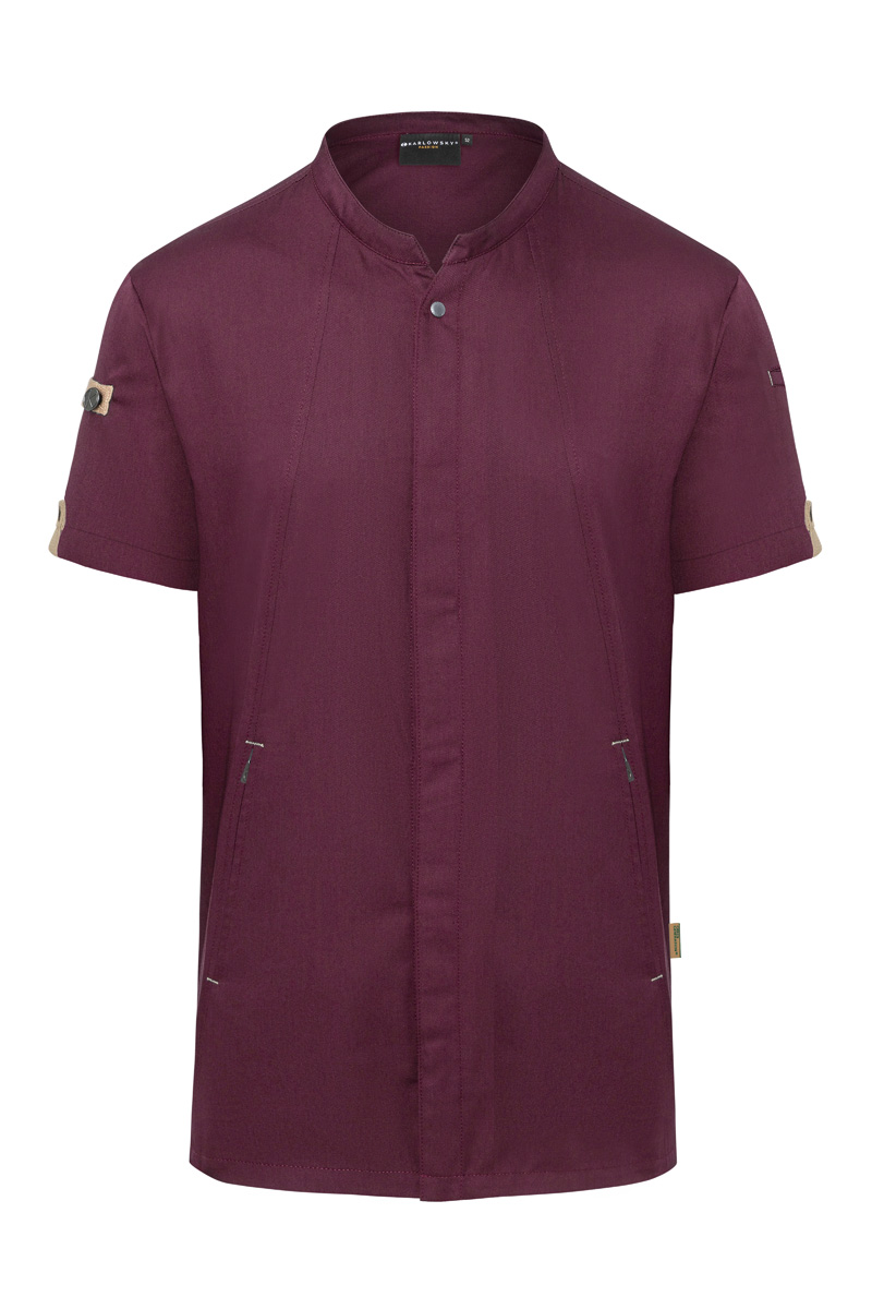 Karlowsky Short Sleeve Chef Jacket Green-Generation in aubergine