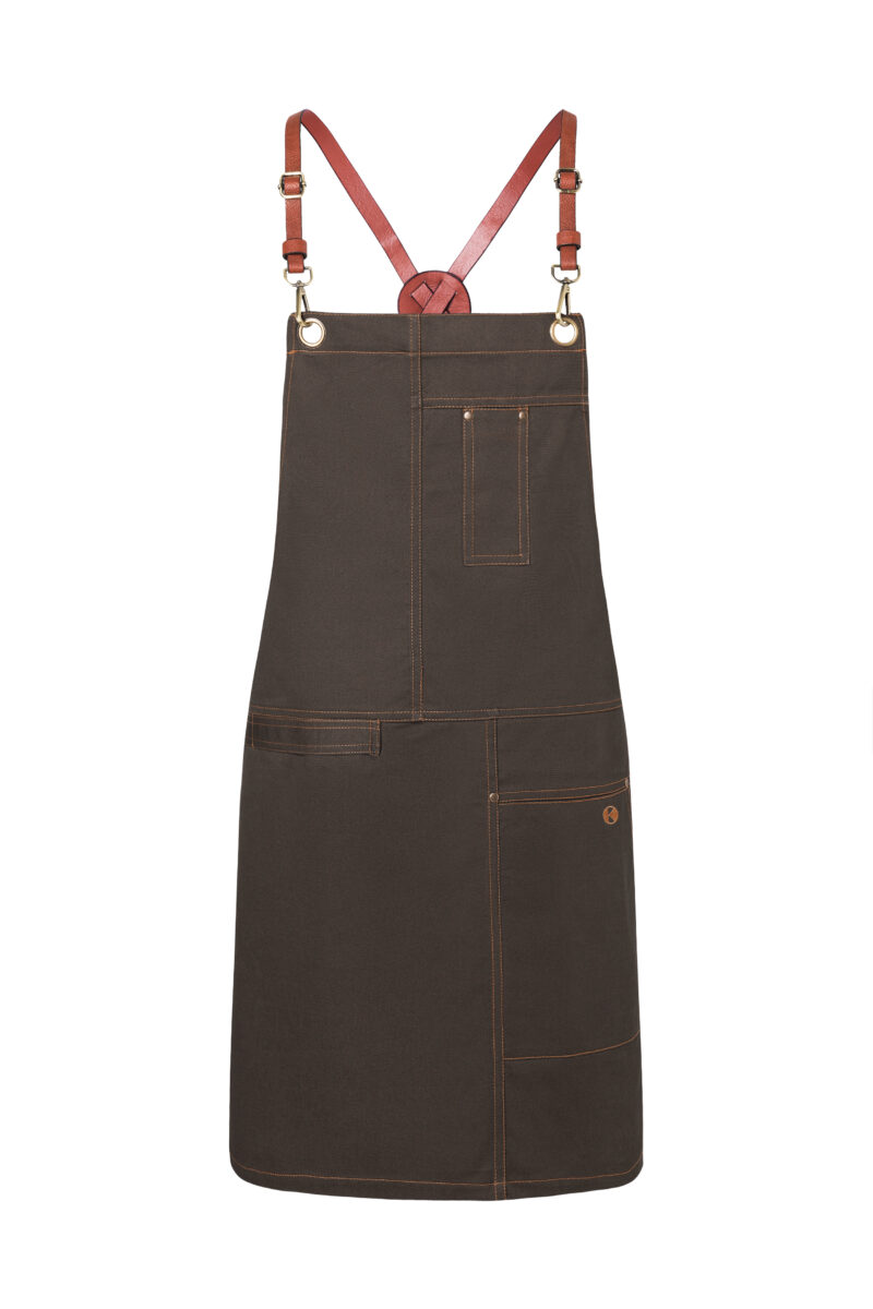 Karlowsky Bib Apron Urban X-Style in chocoladebruin