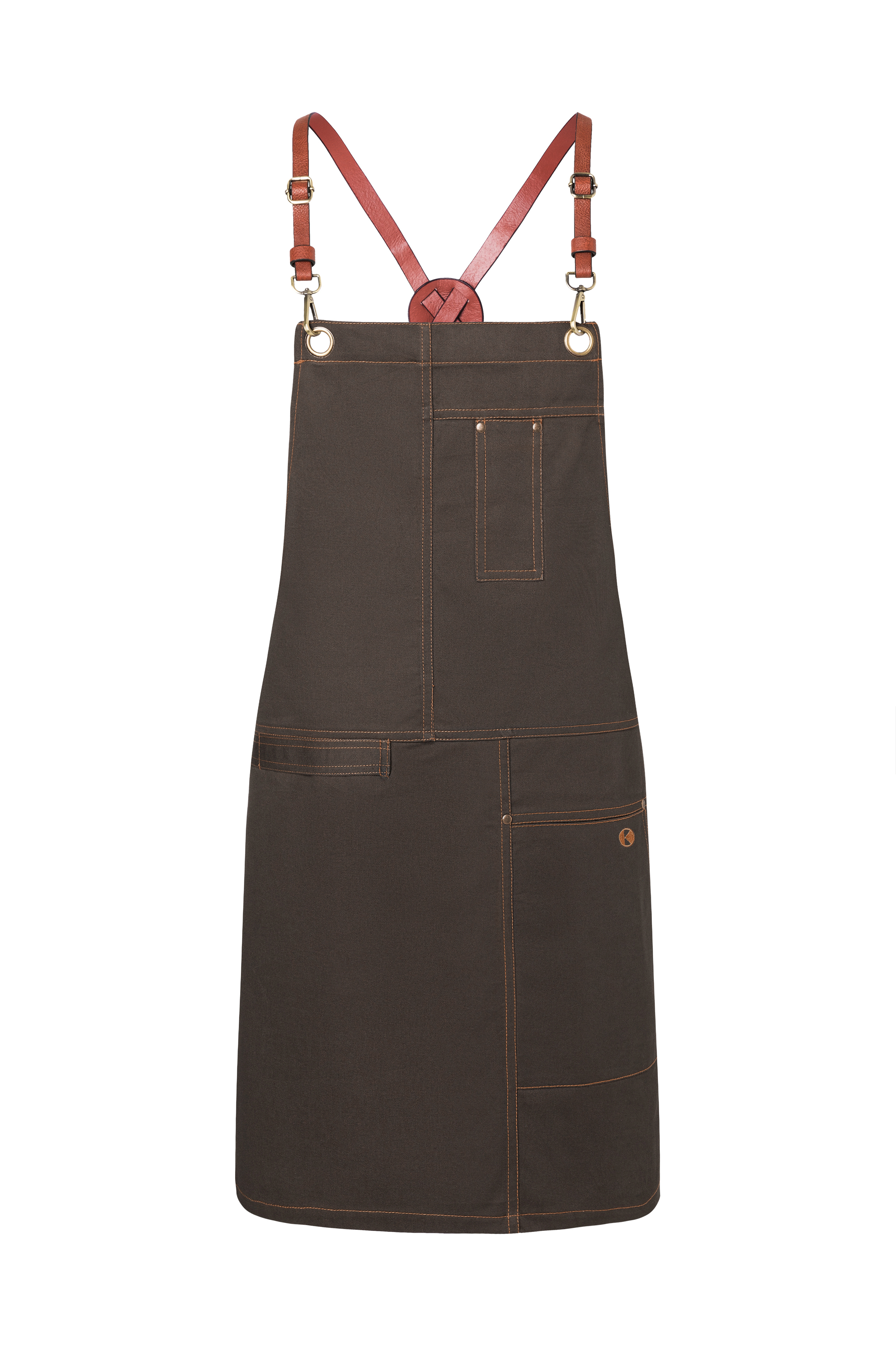 Karlowsky Bib Apron Urban X-Style in chocoladebruin
