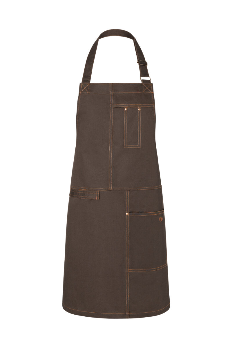 Karlowsky Bib Apron Urban Casual-Style in chocoladebruin