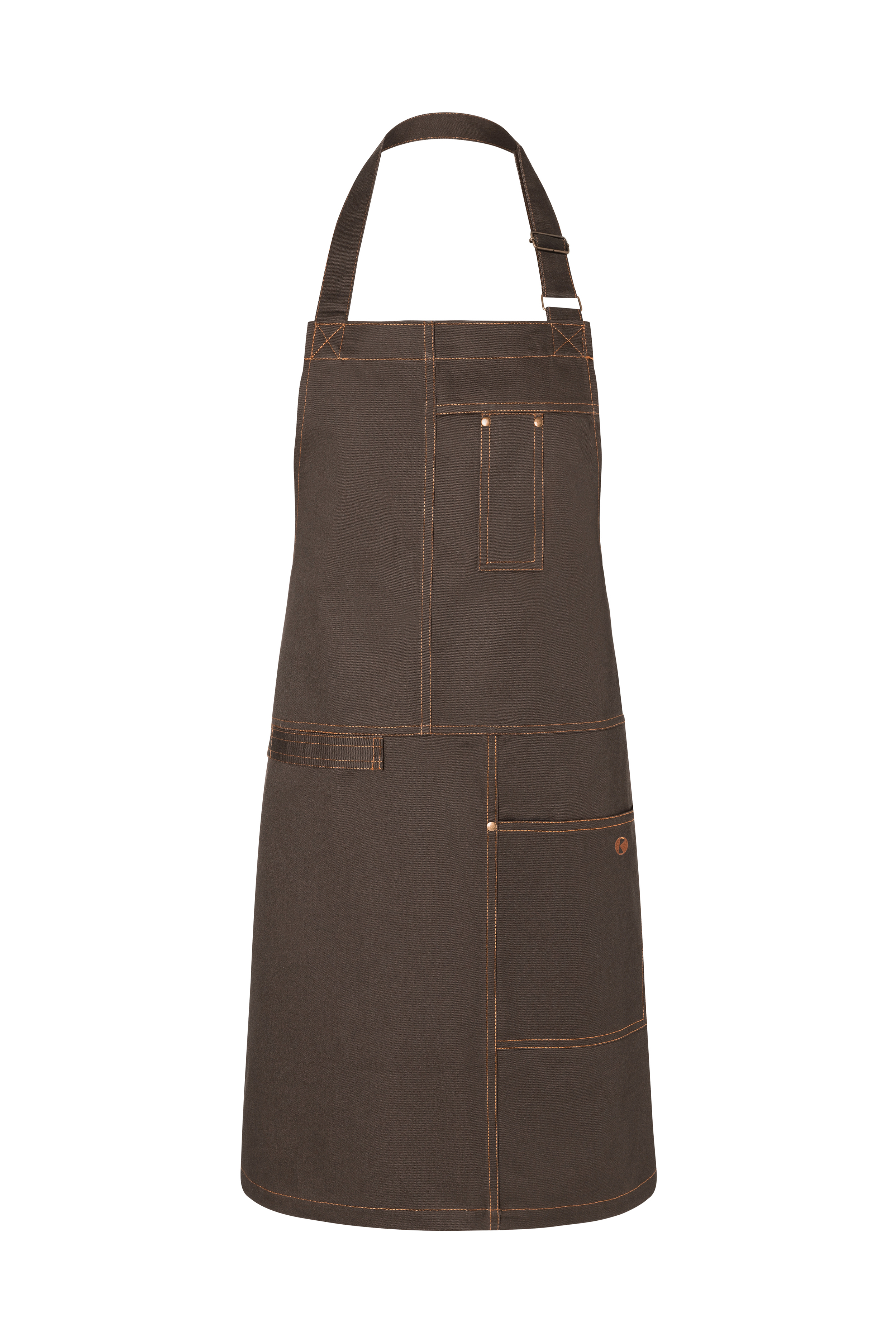 Karlowsky Bib Apron Urban Casual-Style in chocoladebruin