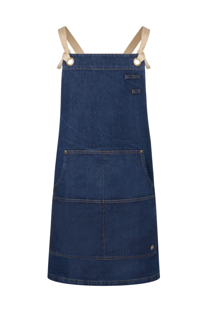 Karlowsky Bib Apron Denim Urban-Style in denimblauw