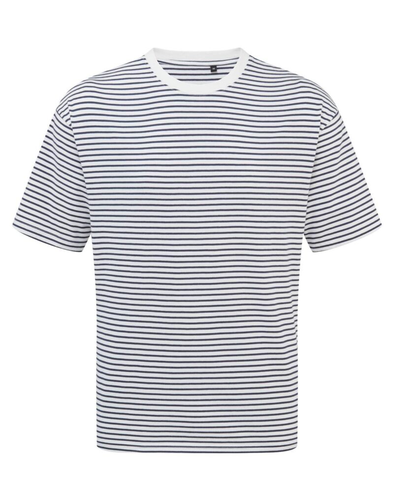 Premier Workwear Utility 2.0 Oversized T-Shirt in navy-wit gestreept