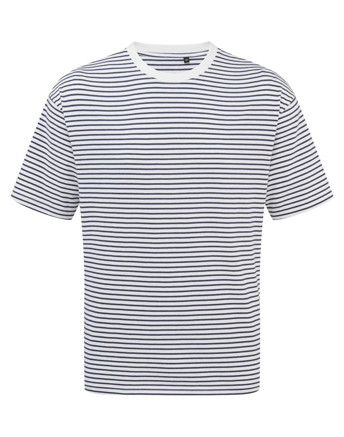 Premier Workwear Utility 2.0 Oversized T-Shirt in navy-wit gestreept
