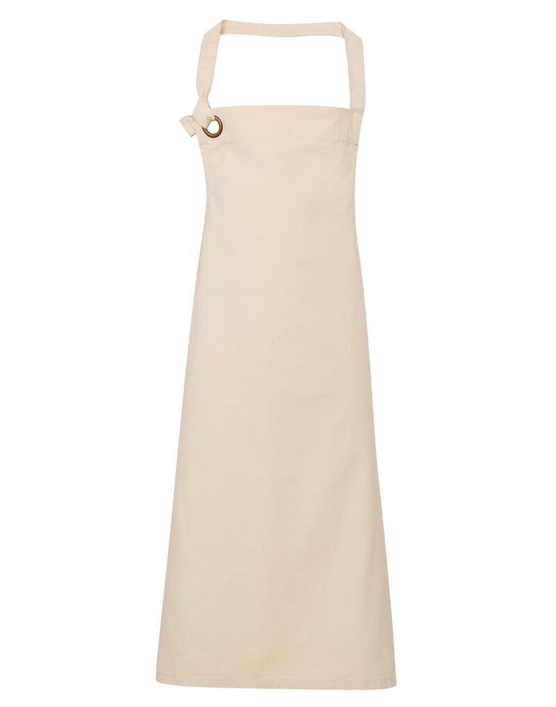 Premier Workwear Calibre Heavy Cotton Canvas Bib Apron in naturel