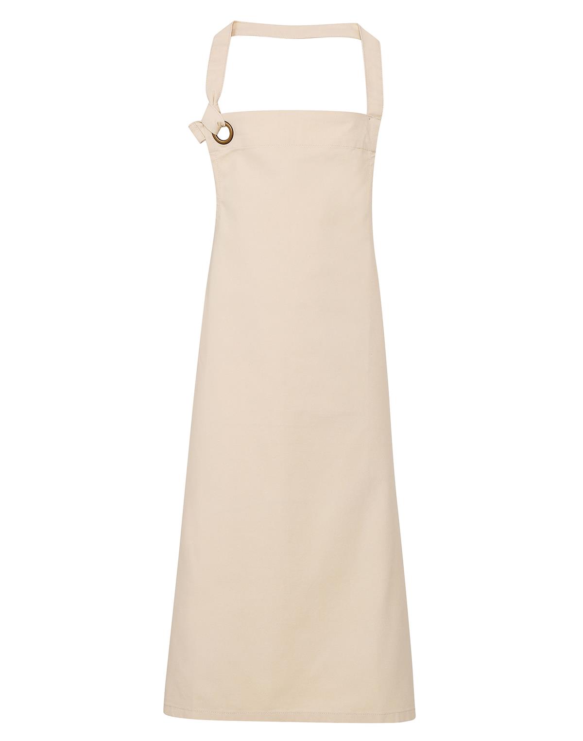 Premier Workwear Calibre Heavy Cotton Canvas Bib Apron in naturel
