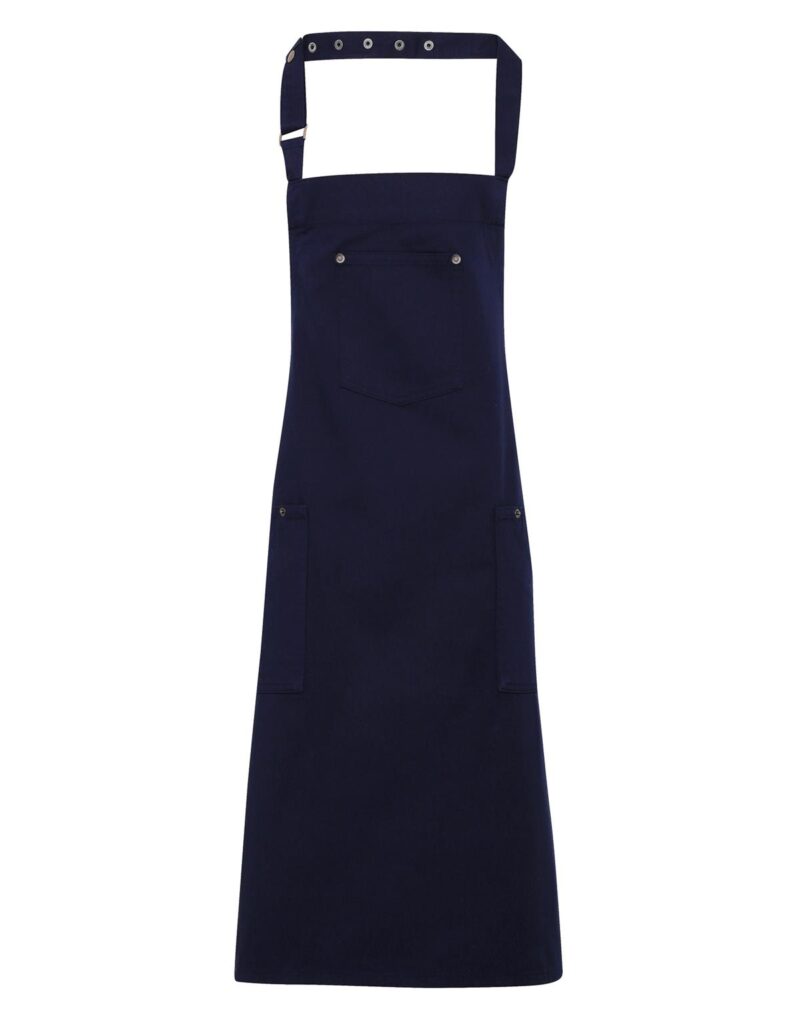 Premier Workwear Cotton Chino Bib Apron in navy