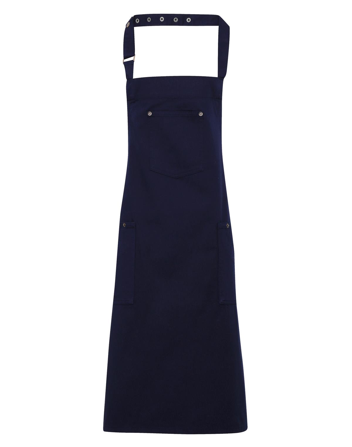 Premier Workwear Cotton Chino Bib Apron in navy