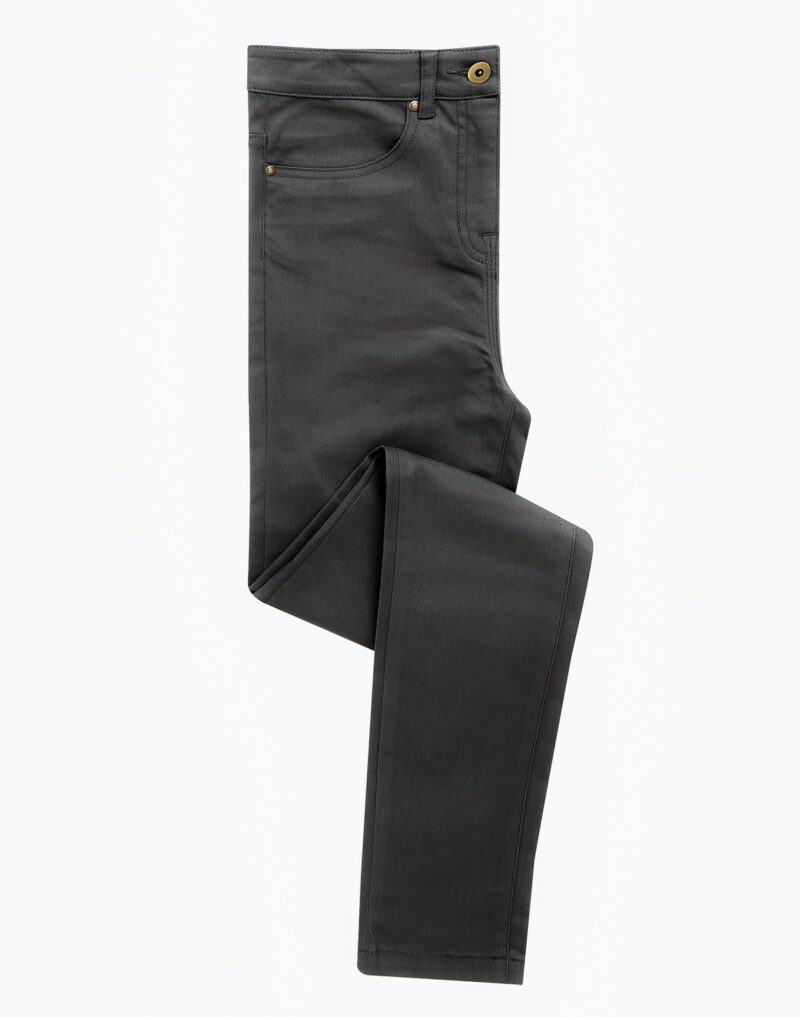 Premier Workwear Women´s Performance Chino Jeans Dames in houtskoolgrijs