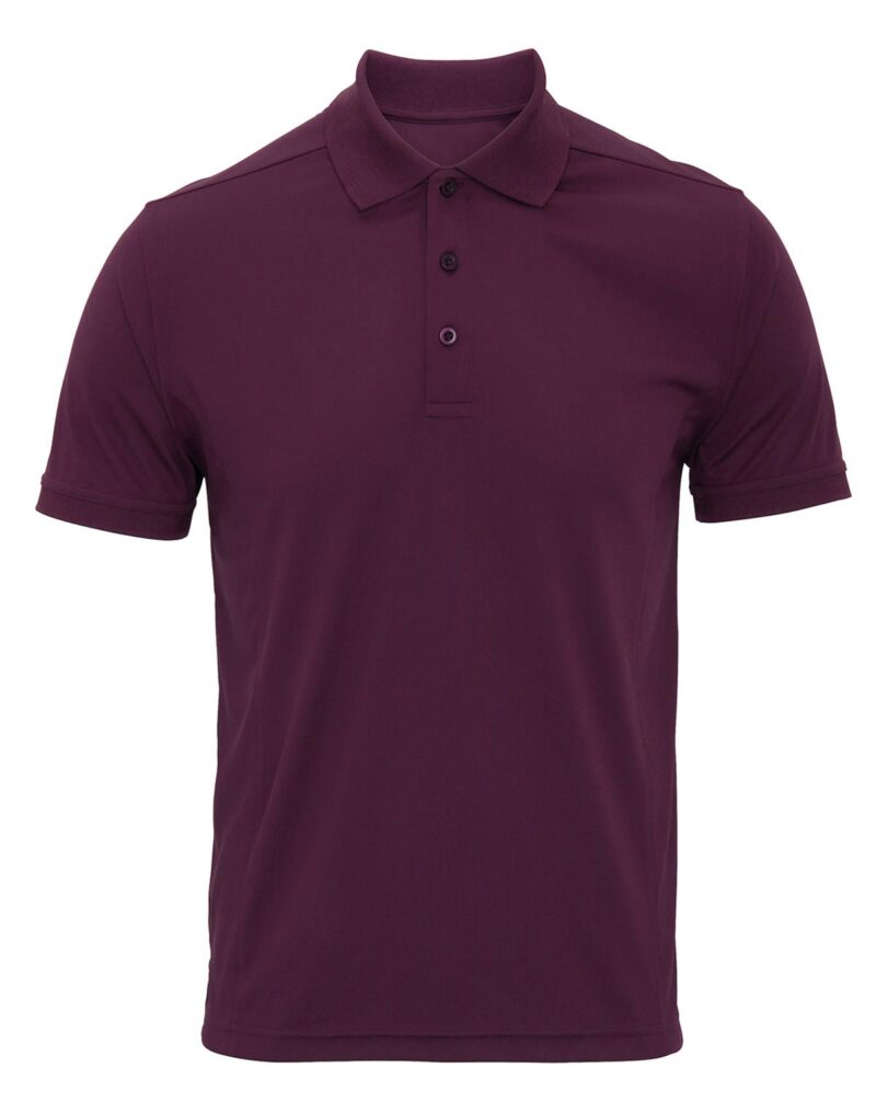 Premier Workwear Men´s Coolchecker Piqué Polo Heren in aubergine