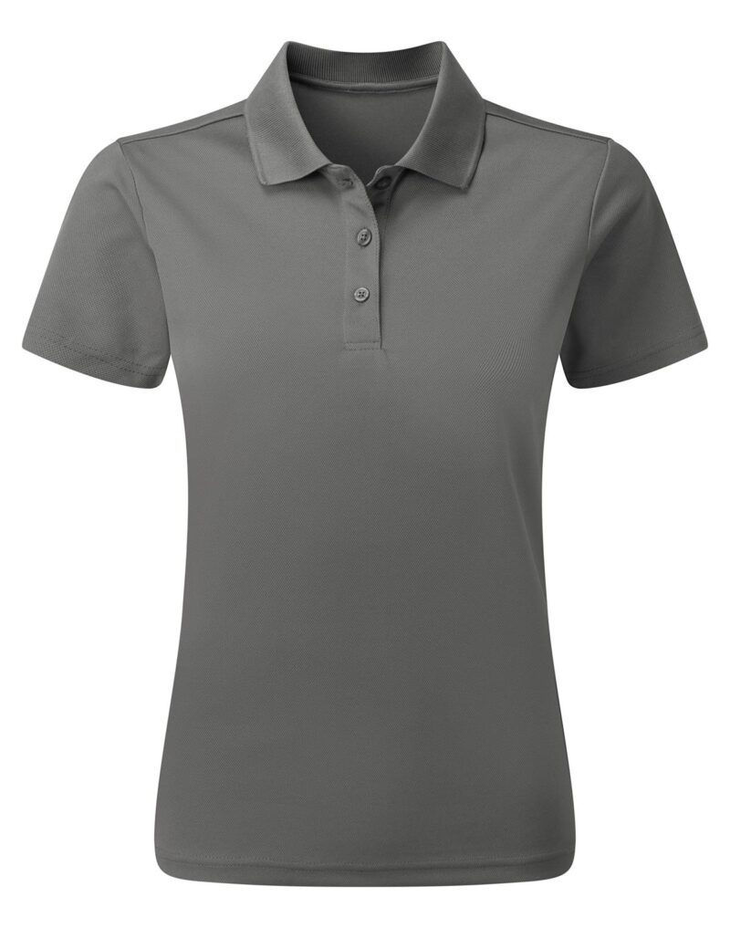Premier Workwear Women´s Spun-Dyed Sustainable Polo Shirt Dames in donkergrijs