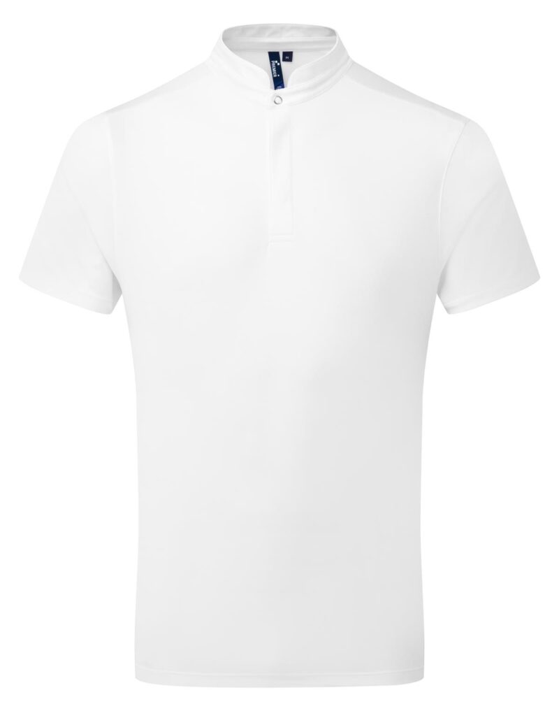 Premier Workwear Essential Coolchecker Chefs Shirt Korte Mouw in wit