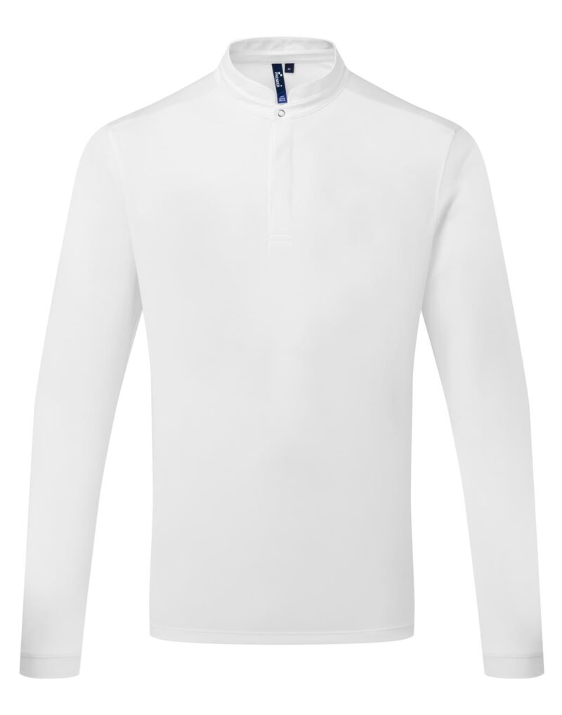 Premier Workwear Essential Coolchecker Chefs Shirt Lange Mouw in wit
