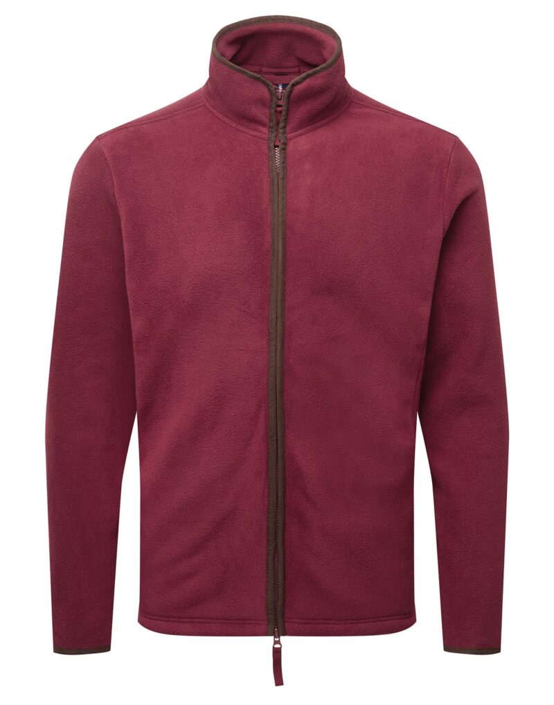 Premier Workwear Men´s Artisan Fleece Jacket Heren in bordeaux/bruin