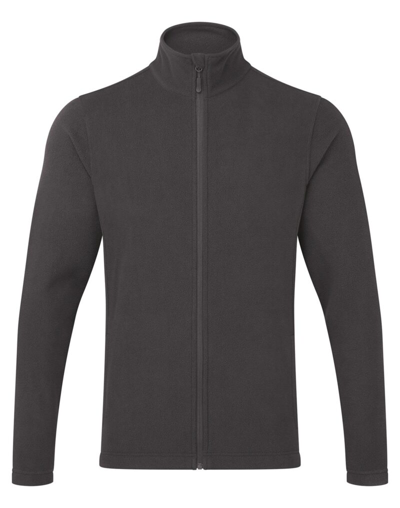 Premier Workwear Men´s Recyclight Full Zip Micro Fleece Heren in donkergrijs
