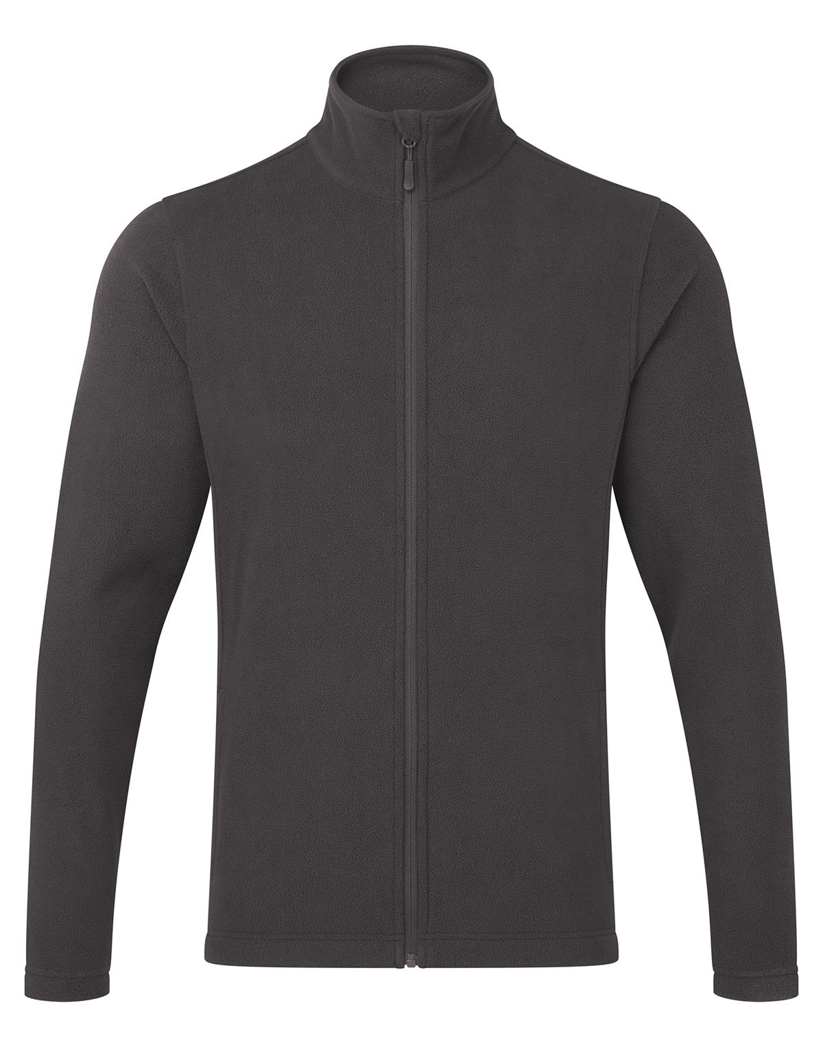 Premier Workwear Men´s Recyclight Full Zip Micro Fleece Heren in donkergrijs