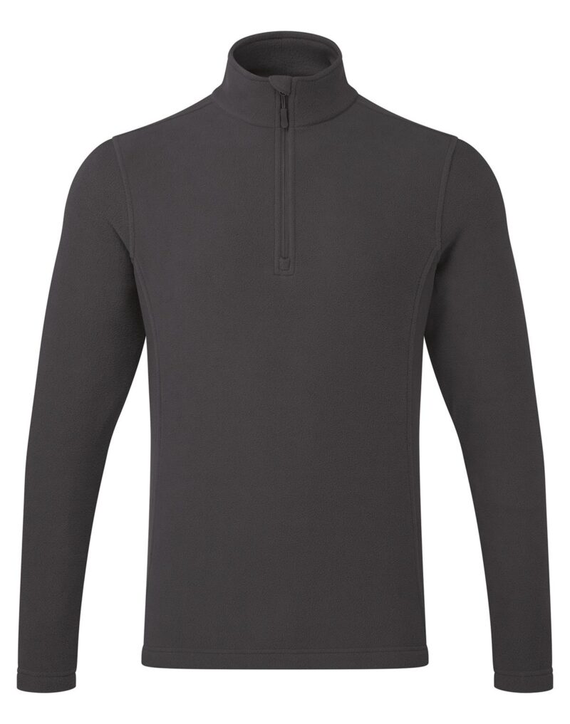 Premier Workwear Unisex Recyclight Quarter Zip Micro Fleece in donkergrijs