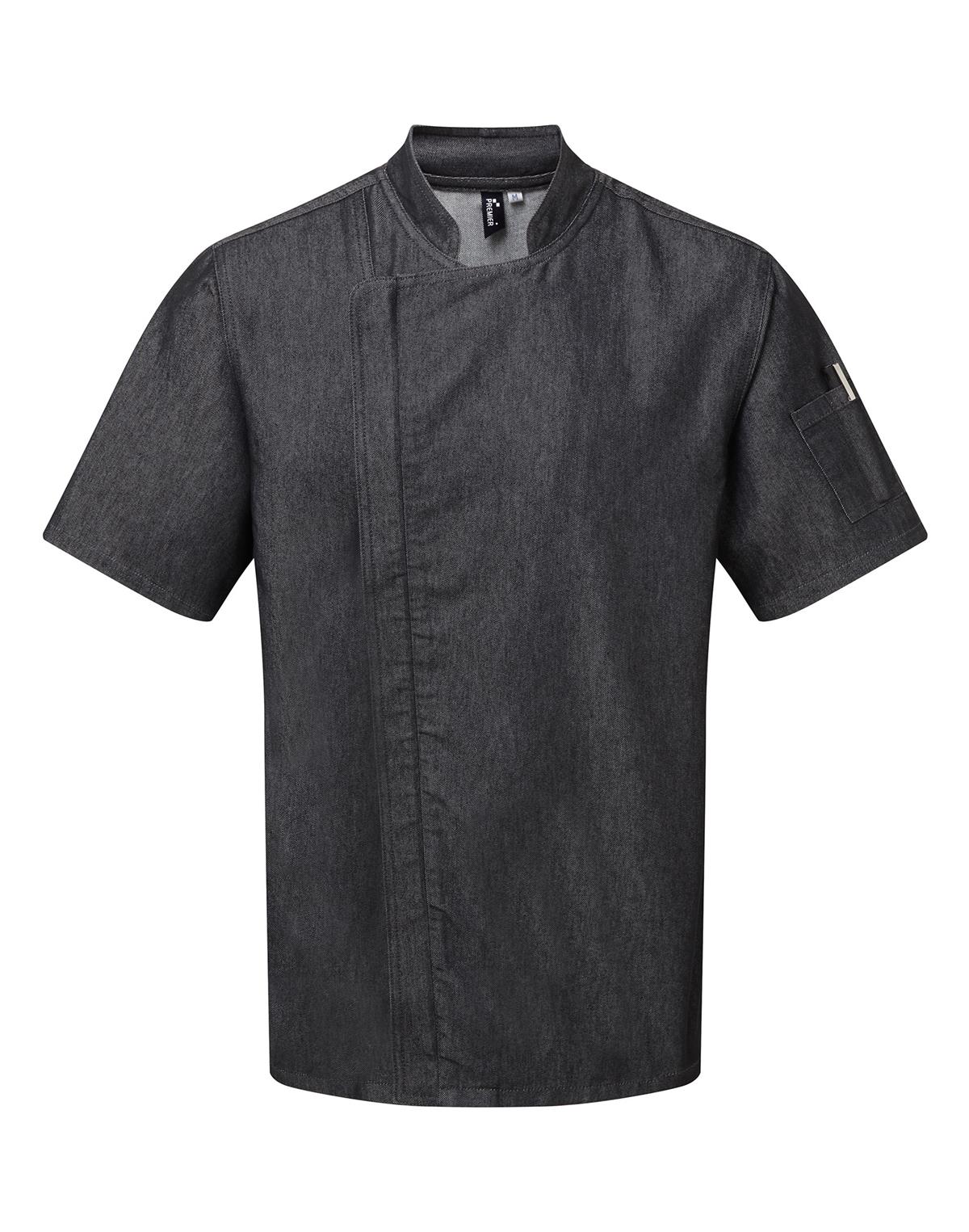 Premier Workwear Koksbuis korte mouw met rits