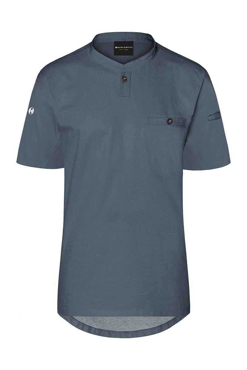 Karlowsky Men´s Short-Sleeved Work Shirt Performance Heren in antraciet
