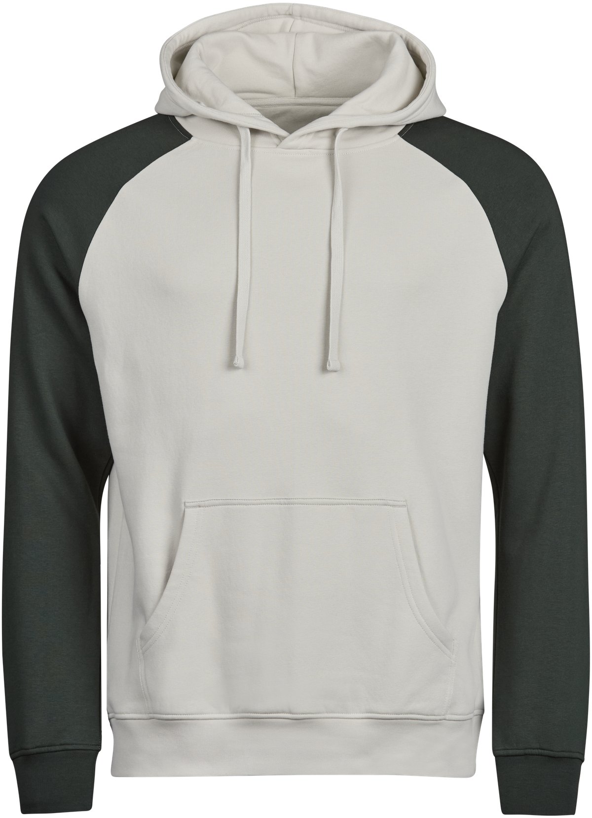 Tee Jays Urban Two-tone Hooded Sweatshirt – Cement / Dark Green